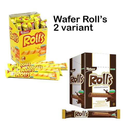 Richeese Nabati Rolls Chocolate Cheese Wafer Stick 1 Box 20pcs Shopee Malaysia