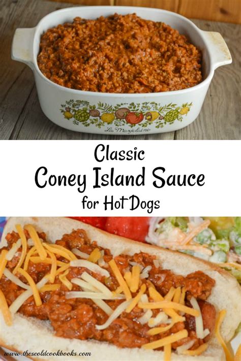 Classic Coney Island Sauce for Hot Dogs - These Old Cookbooks