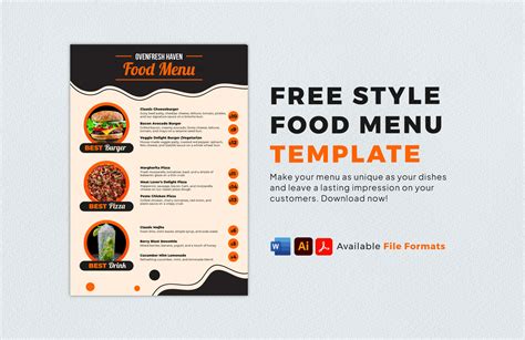 Hotel Menu Template in Word - Download | Template.net