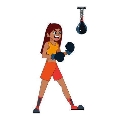 Girl Boxing Cartoon Illustrations Royalty Free Vector Graphics And Clip