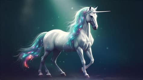 Premium Photo Unicorn Vector Illustration Magic Fantasy Unicorn With