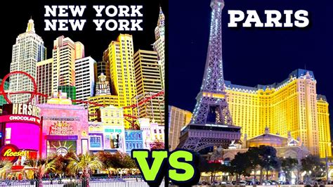 New York New York Las Vegas Vs Paris Las Vegas Youtube