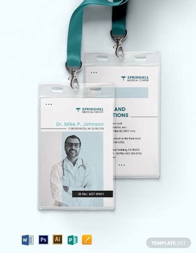 Modern Id Card 10 Examples Illustrator Word Pages Photoshop