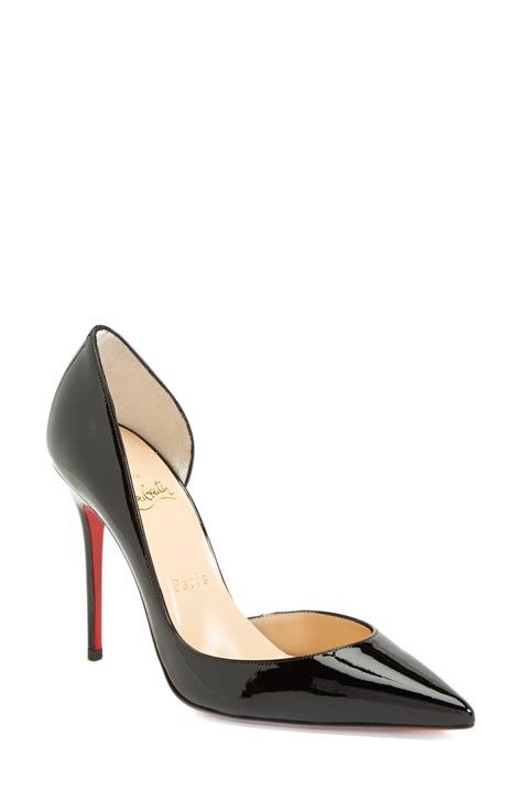 Christian Louboutin Iriza Pointy Toe Half Dorsay Pump In Black Lyst