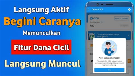 Berhasil Aktif Dengan Cara Ini Aktifkan Fitur Dana Cicil Dengan Mudah