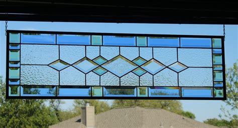 Stained Glass Panel Transom Sidelight 38 3 4x11 3 4 M T O EBay