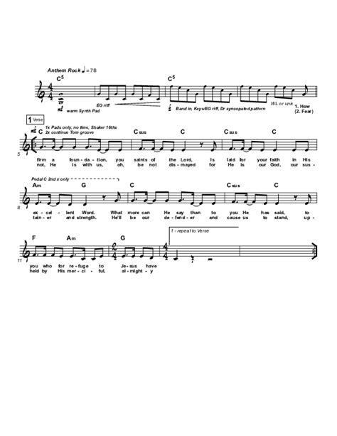 Jesus Firm Foundation Sheet Music Pdf Mike Donehey Steven Curtis