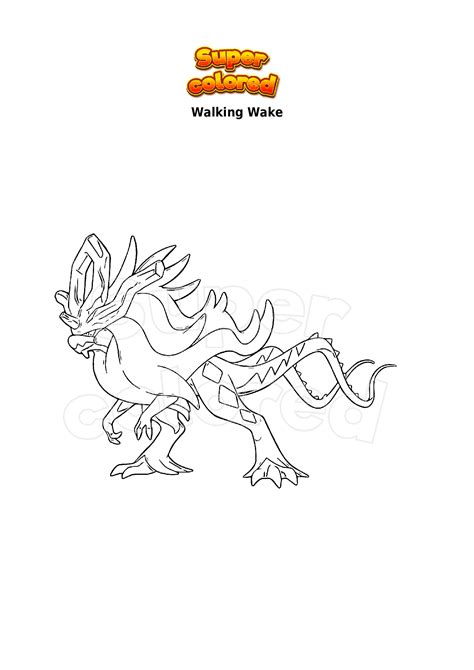 Coloring page Pokemon Walking Wake - Supercolored.com