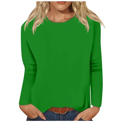 Umfun Fashion Womens Comfortable Round Neck Long Sleeve Casual T Shirt