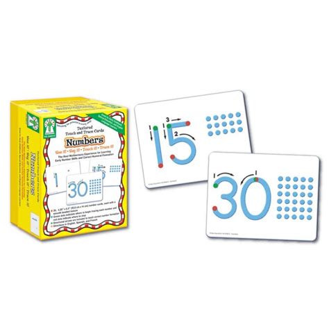 Carson Dellosa Education Textured Touch And Trace Cards Numbers Grade