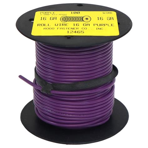 16 Gauge Purple General Purpose Primary Wire 100 Rogo Fastener Co