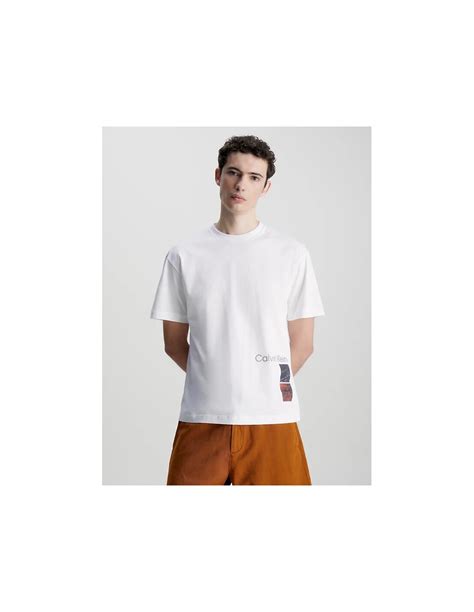 Calvin Klein Graphic Logo T Shirt Talla S Color Bright White