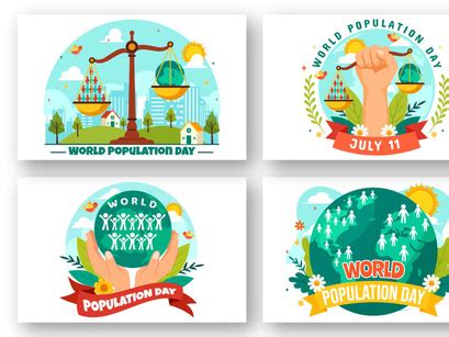 10 World Population Day Illustration by denayuneep ~ EpicPxls