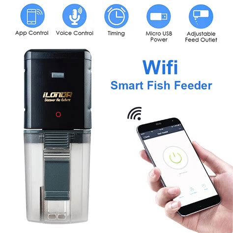 Smart Wi Fi Fish Feeder Para Aqu Rio Controle Autom Tico Por Voz