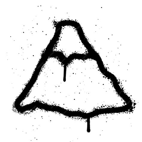 Граффити-спрей Вулкан изолирован на белом фоне | Премиум векторы