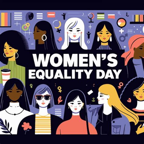 Premium Vector Womens Equality Day Flat Vector Illustration