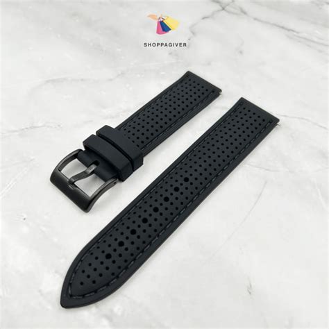 Jual Strap Tali Jam Tangan Karet Rubber Hitam Mm Quick Release