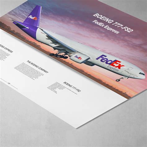 Fedex Express B777 F Wide Body Freighter Unframed Poster On Semigloss