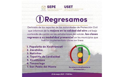 Reestablece Sepe Clases Presenciales En Municipios Ante Mejora De