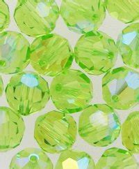 SWAROVSKI 5000 Round Bead 6mm Peridot AB 24 Pieces