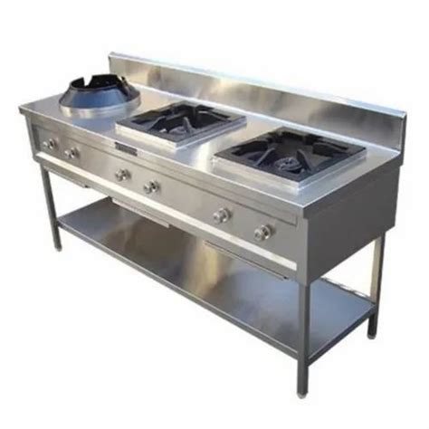 A One 3 Three Burner Chinese Gas Range For Hotel And Restaurant At Rs