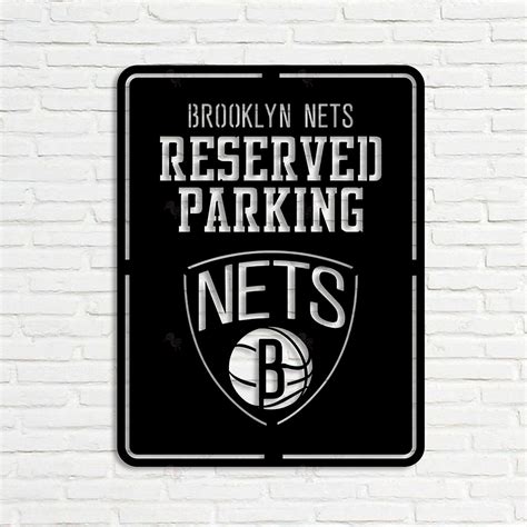 Personalized Brooklyn Nets Reserved Parking Sign Nba Basketball Wall