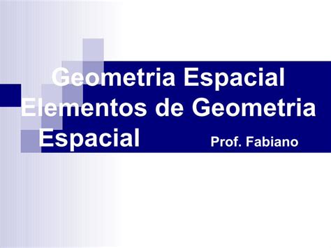 Pdf Geometria Espacial Elementos De Geometria Espacial