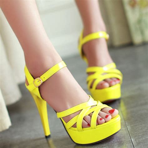 Open Toe Stilletto High Heels Platform Summer Women Ankle Strap Sandals