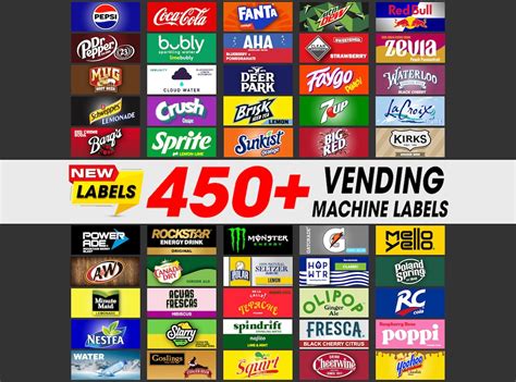 Vending Machine Label More Than 450 High Quality Labels With 300 Dpi Resolution Sparkling