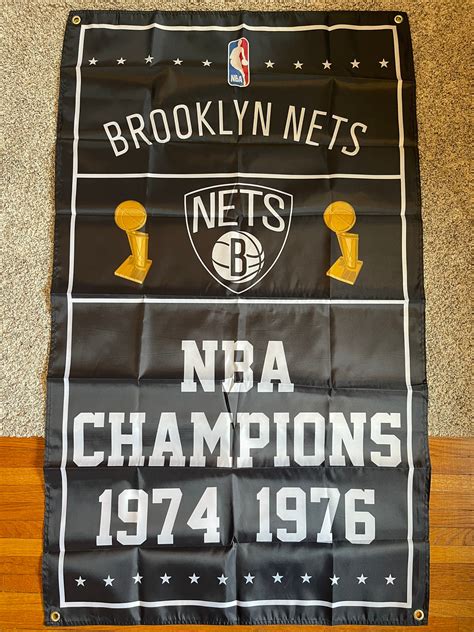 Brooklyn Nets NBA Championship Banner Flag - Etsy