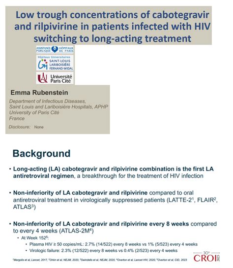 Low Trough Concentrations Of Cabotegravir And Rilpivirine In Patients