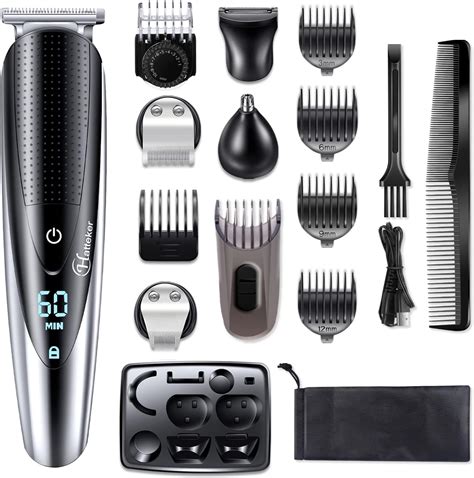 Hatteker Mens Hair Clipper Beard Trimmer Grooming Kit Hair