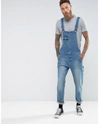 Blue Denim Overalls For Men Lookastic