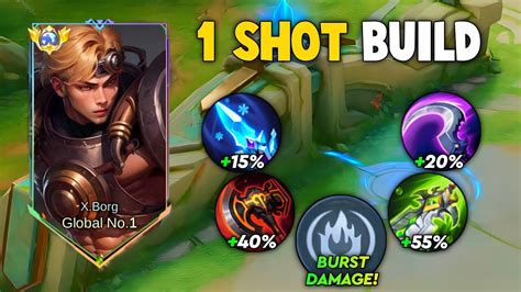 Wtff X Borg One Shot Build Burst Damage 😱 Best Build X Borg Top 1