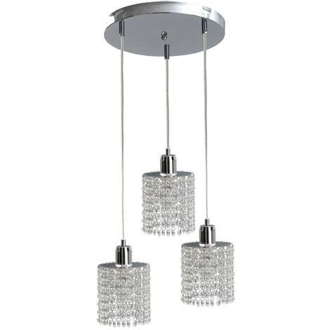 Keter Diament Cluster Pendant Ceiling Light Hanging Droplets 30cm 3x E27