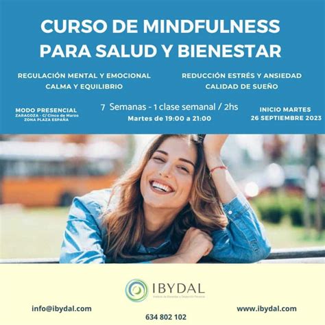 CURSO DE MINDFULNESS PARA LA SALUD Y EL BIENESTAR Agenda Zaragoza