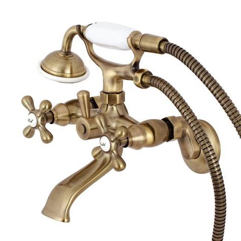 Kingston Brass Vintage Double Handle Wall Mounted Clawfoot Tub Faucet