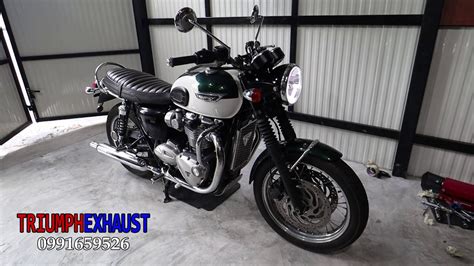 Vance And Hines Us Spec Exhaust Triumph Bonneville T120 Decat Youtube