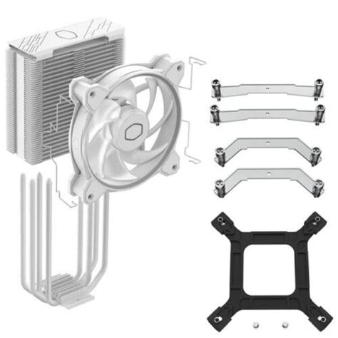 Cooler Master RR S4WW 20PA R1 Hyper 212 Halo White 4 Heat Pipe ARGB CPU