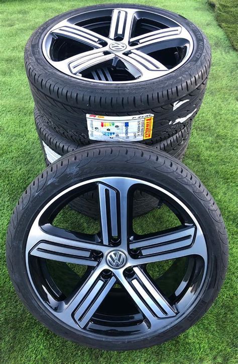 Genuine Vw 18” Cadiz Alloys And Pirelli Tyres Volkswagen Golf R Wheels