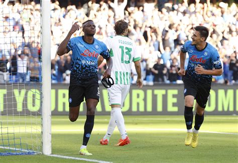 Osimhen Hits Hat Trick As Napoli Thrash Sassuolo To Keep Up Unbeaten