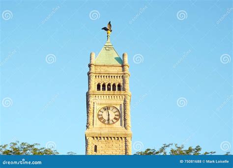 Historic Lowell Massachusetts Stock Photo - Image of hall, cloudless ...