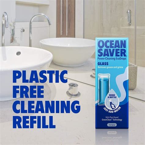 Oceansaver Glass Cleaner Kit Sea Spray Eco Drops X Ml Reusable