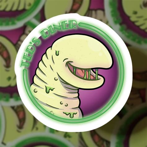 Maurice The Maggot Stickers Rob Demers Art