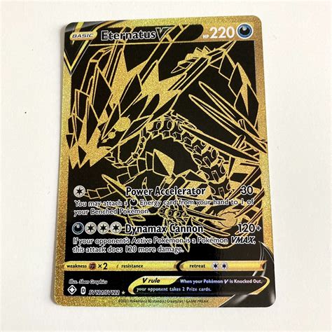 Pokemon Shining Fates Eternatus V Sv Sv Gold Card Values Mavin