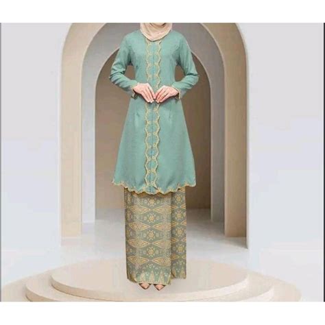 Baju Kebarung Modern Nikahtunang Kebarung Songket Tabur Kebaya Batik Kurung Sulam Ironless