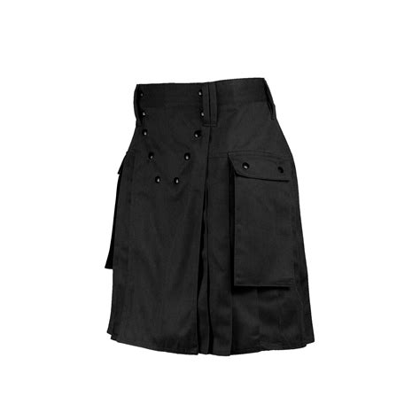 Utilikilts The Spartan Black Utility Kilt Modern Mens Active Wear Made