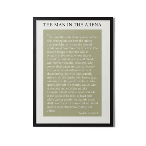 "The Man In The Arena" Poster – Poster Mash