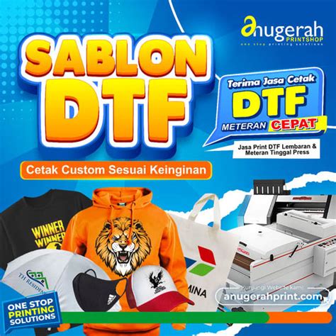 Jasa Cetak Sablon Dtf X Cm Cm Anugerah Print