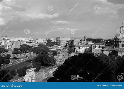 Vista Panor Mica Da Cidade Roma F Rum Romano E Do Colosseum De